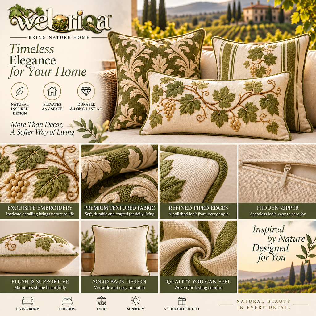 Vineyard Botanical Outdoor Pillow Set — view 2