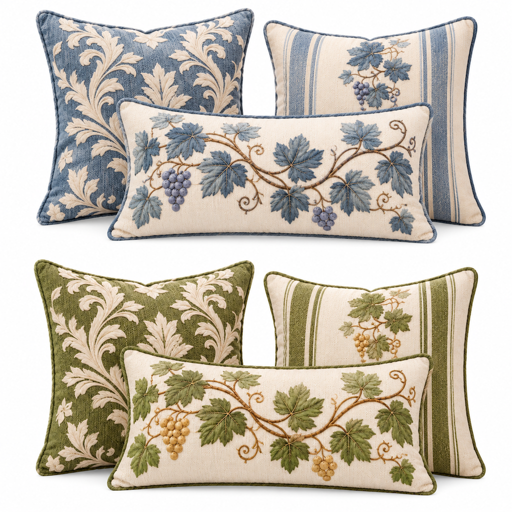 Vineyard Botanical Outdoor Pillow Set — view 4