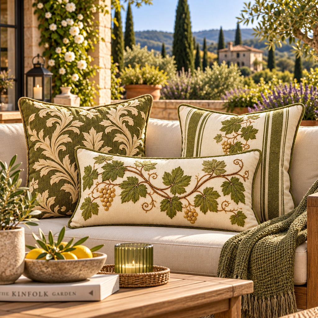Vineyard Botanical Outdoor Pillow Set — view 5