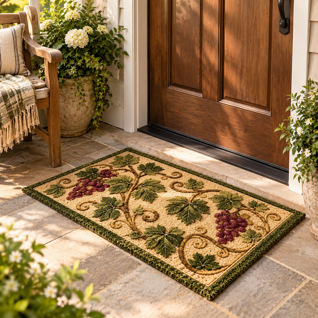 Grapevine Botanical Outdoor Welcome Mat — view 4