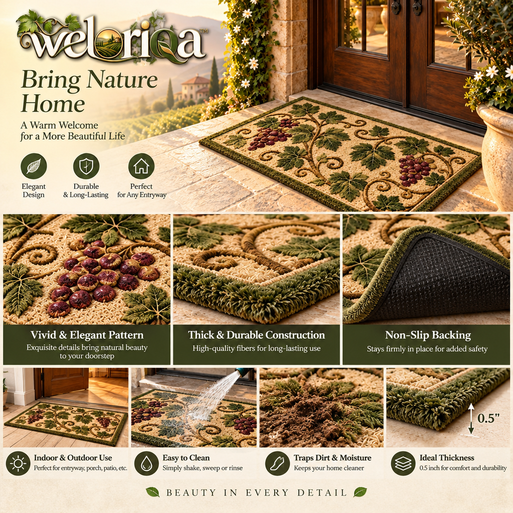 Grapevine Botanical Outdoor Welcome Mat — view 5
