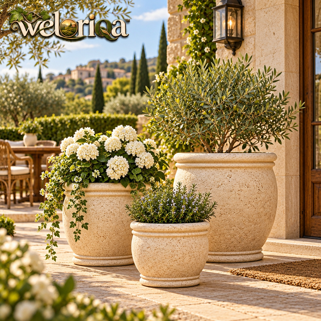 Stone-Look Garden Planter Trio — view 3