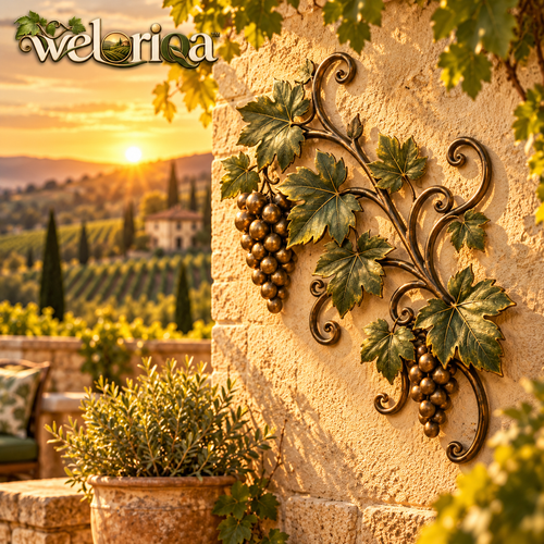Antique Gold Grapevine Metal Wall Art — view 1