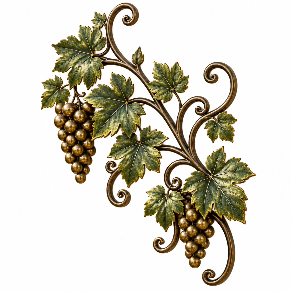 Antique Gold Grapevine Metal Wall Art — view 5