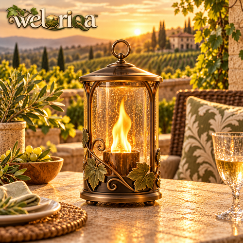 Grapevine Accent Tabletop Flame Lantern — view 1