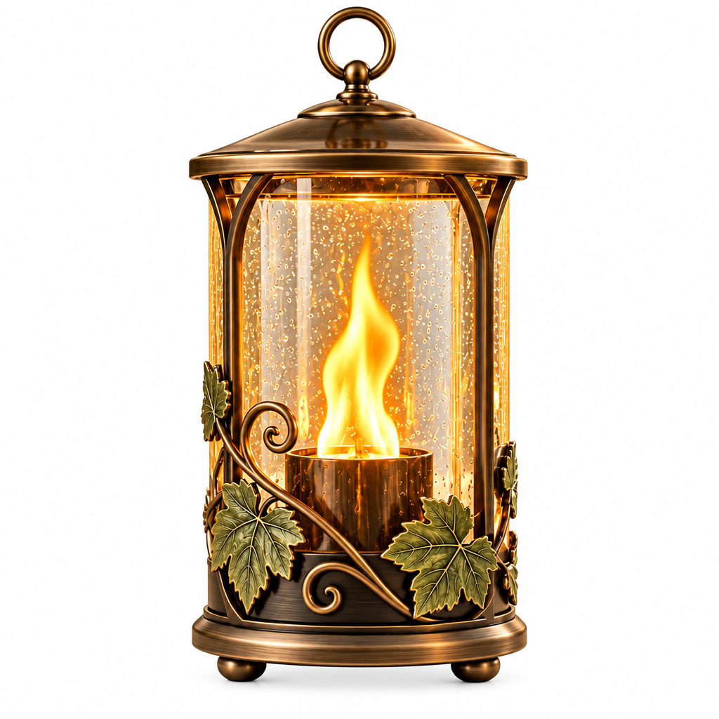 Grapevine Accent Tabletop Flame Lantern — view 2