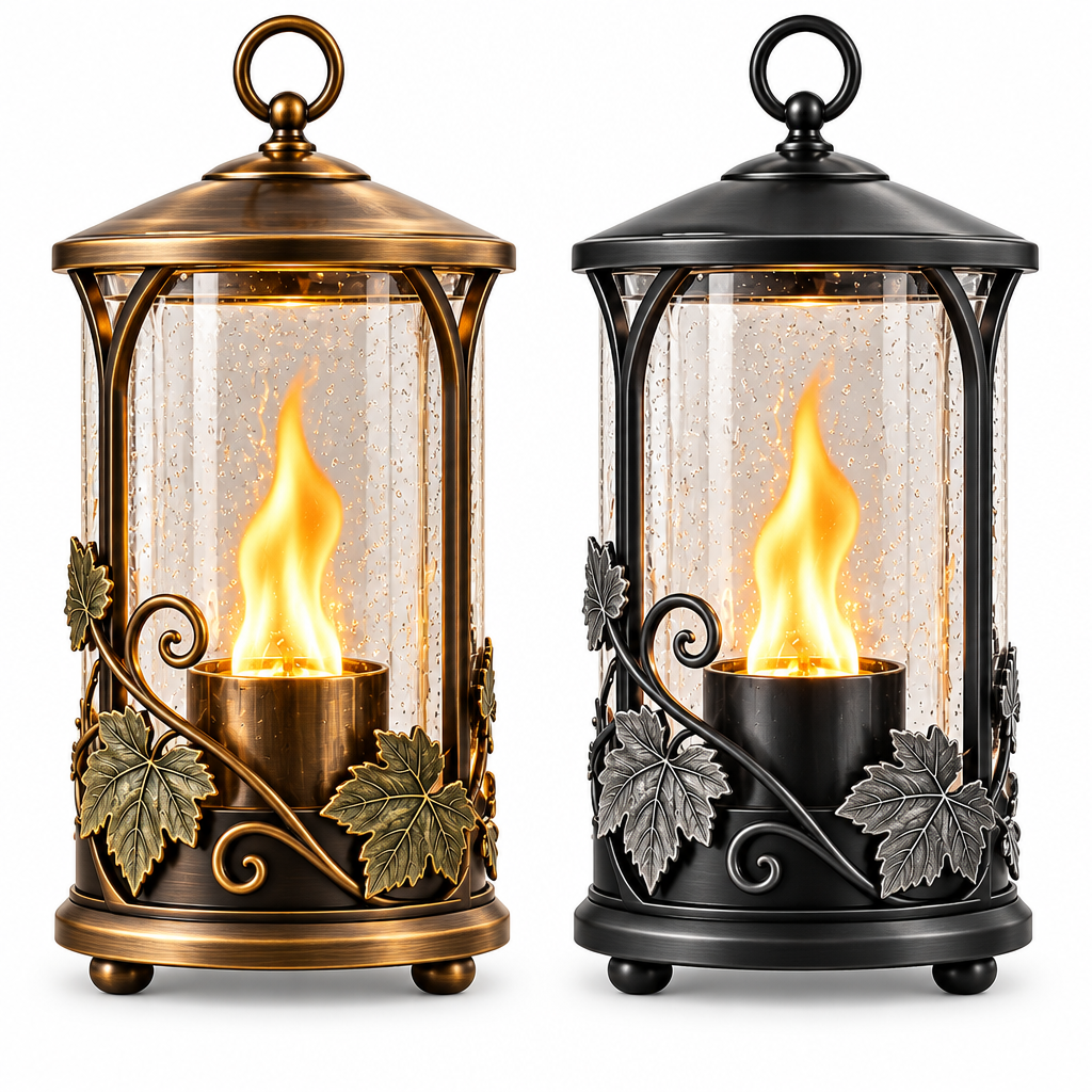 Grapevine Accent Tabletop Flame Lantern — view 3
