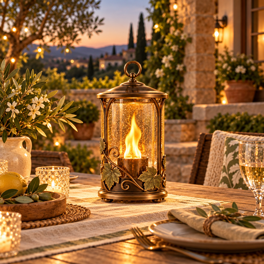 Grapevine Accent Tabletop Flame Lantern — view 5