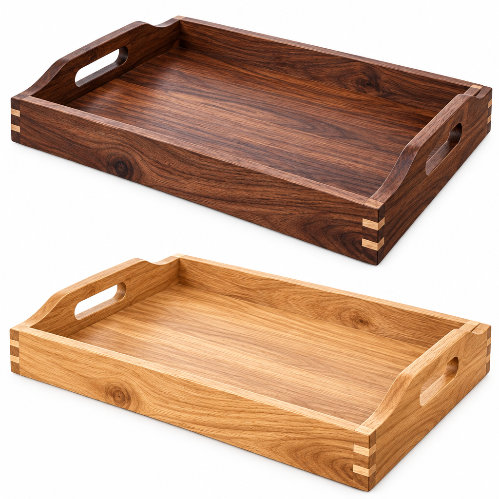 Rustic Wood Wine & Cheese Serving Tray — view 5