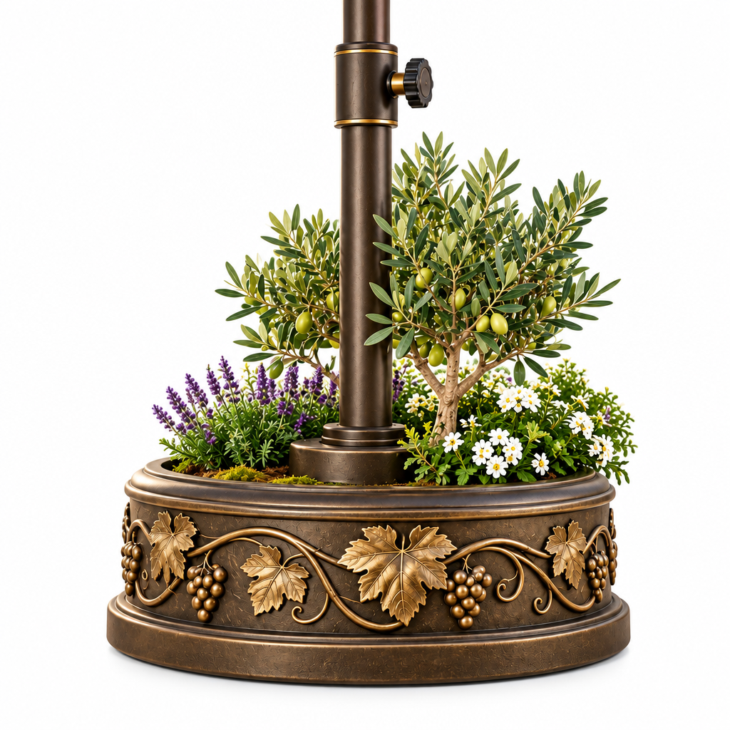 Vineyard-Style Umbrella Base Planter — view 4