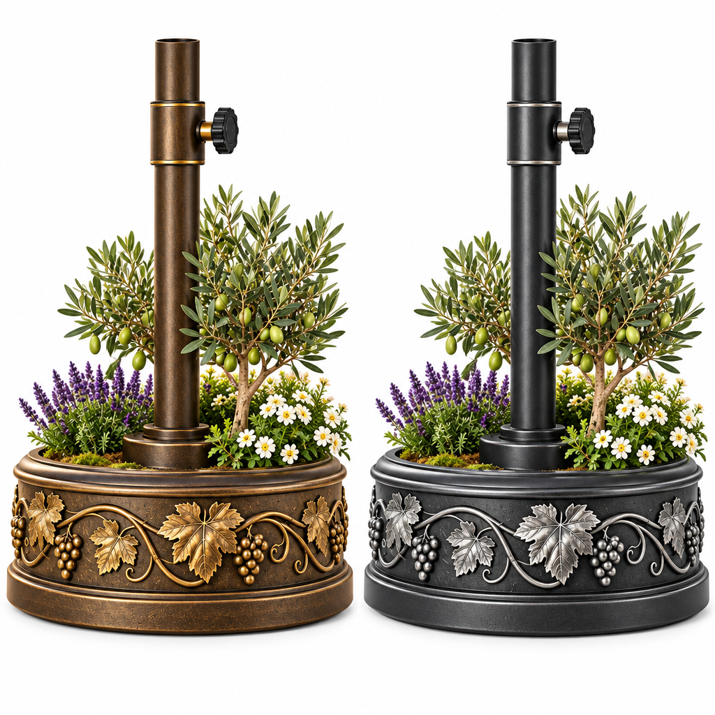 Vineyard-Style Umbrella Base Planter — view 5
